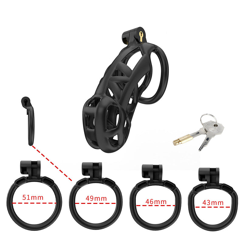 Cellmate - Guardian - Chastity Cage - Penis Cage - Black - Size 4-Erotiekvoordeel.nl