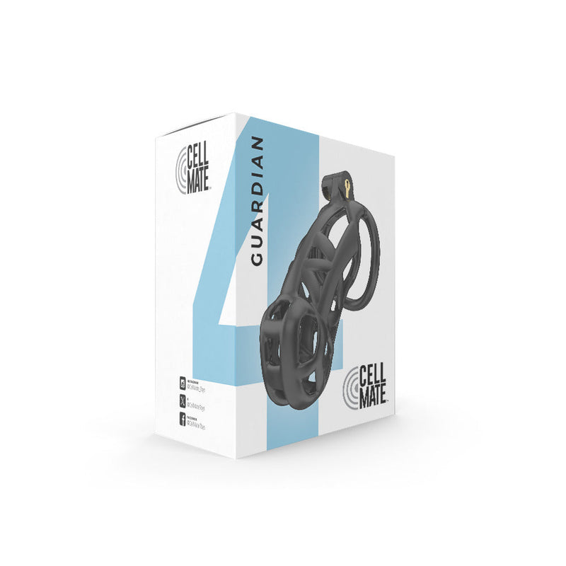 Cellmate - Guardian - Chastity Cage - Penis Cage - Black - Size 4-Erotiekvoordeel.nl