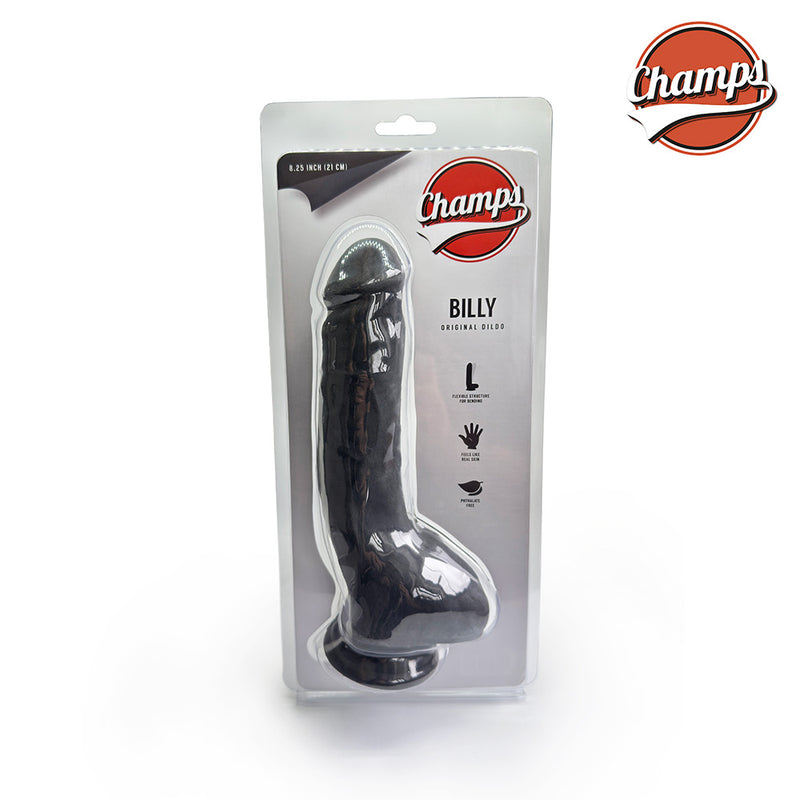 Champs - Billy - Original Dildo - 21 Cm - Czarny-Erotiekvoordeel.nl