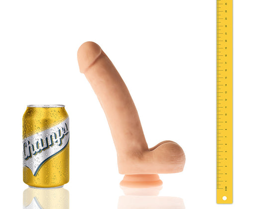 Champs - Curly - Original Dildo - 20 cm - Lichte Huidskleur-Erotiekvoordeel.nl