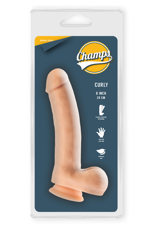 Champs - Curly Original Dildo 8 inch / 20 cm-Erotiekvoordeel.nl