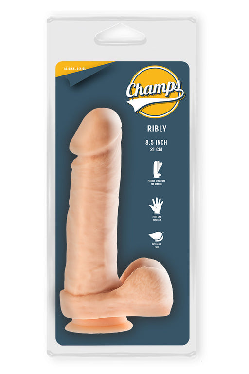 Champs - Ribly - Original Dildo - 21 x 4 cm - Lichte Huidskleur-Erotiekvoordeel.nl