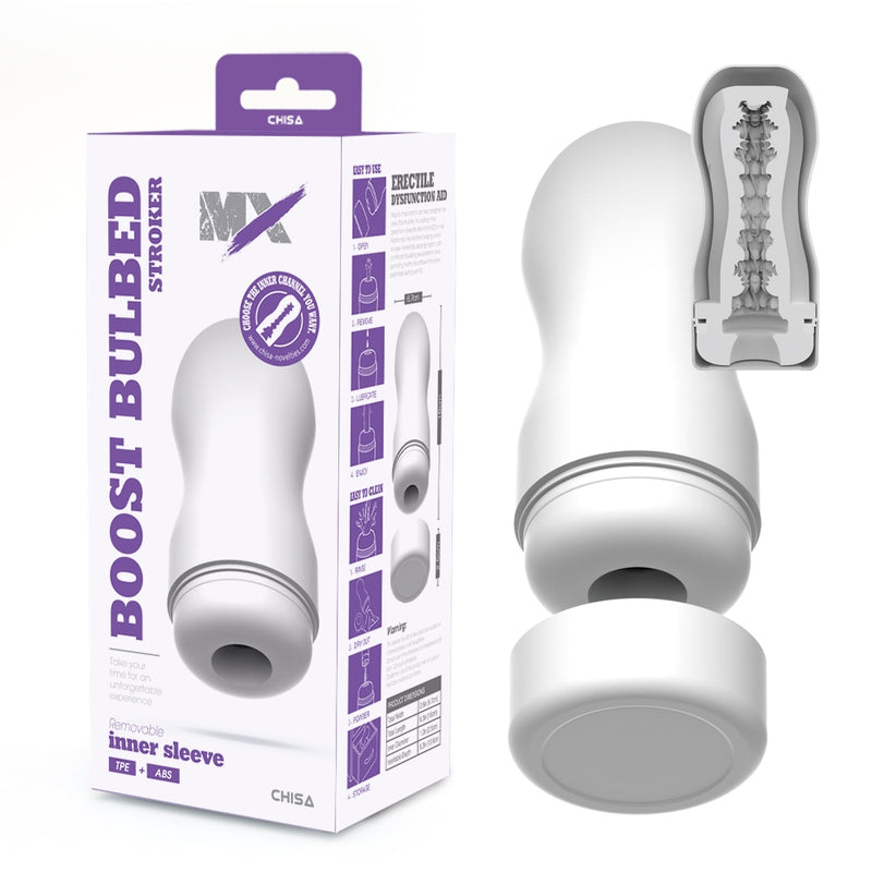 Chisa - Boost Bulbed - Stroker Masturbator - Wit-Erotiekvoordeel.nl