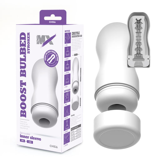 Chisa - Boost Bulbed - Masturbatore Stroker - Bianco - Erotiekvoordeel.nl