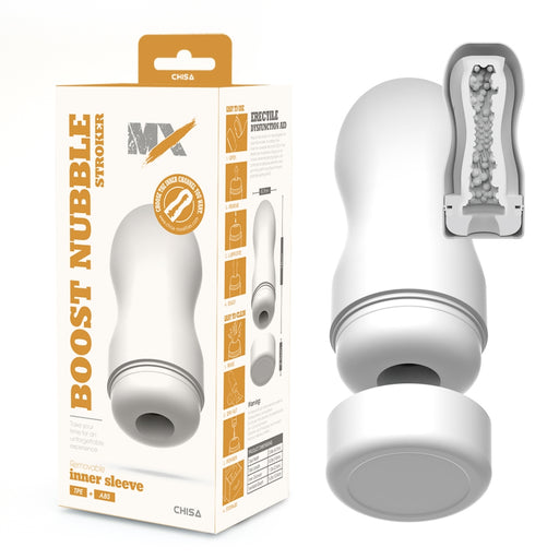 Chisa - Boost Nubble - Masturbador Stroker - Blanco-Erotiekvoordeel.nl
