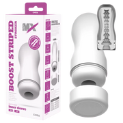 Chisa - Boost Striped - Stroker Masturbator - Wit-Erotiekvoordeel.nl