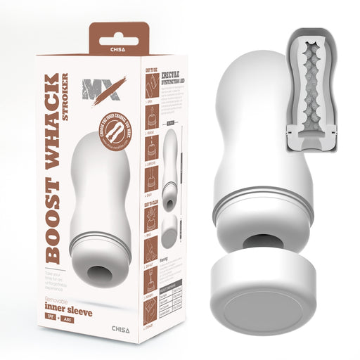 Chisa - Boost Whack - Masturbador de mano - Blanco-Erotiekvoordeel.nl