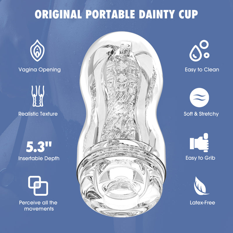Chisa - Original Portable Dainty Cup - Cup Masturbator - Transparant-Erotiekvoordeel.nl