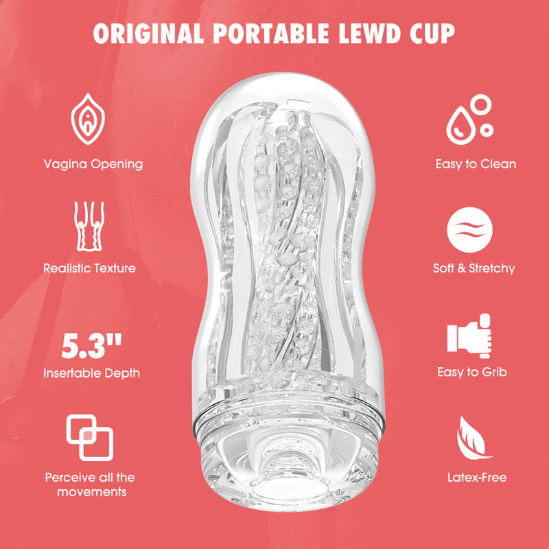 Chisa - Original Portable Lewd Cup - Cup Masturbator - Transparant-Erotiekvoordeel.nl