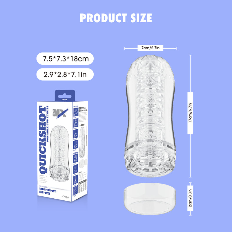 Chisa - Quickshot Portable Cup - Flykiss - Masturbateur à coupelle - Transparent-Erotiekvoordeel.nl