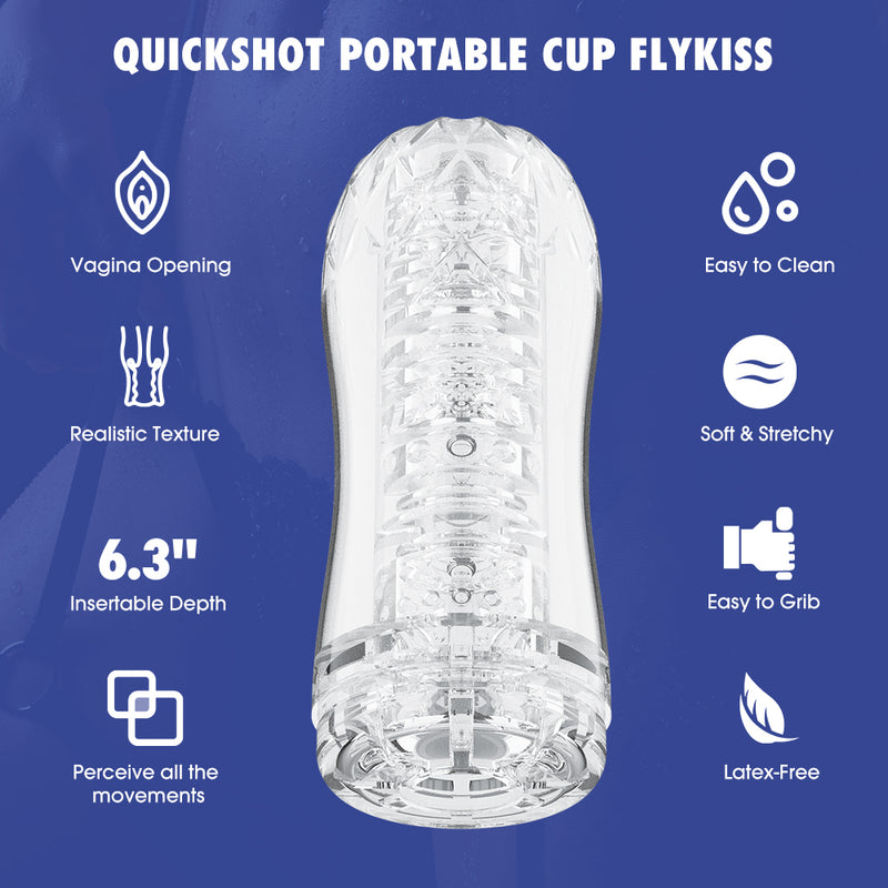 Chisa - Quickshot Portable Cup - Flykiss - Masturbateur à ventouse - Transparent-Erotiekvoordeel.nl