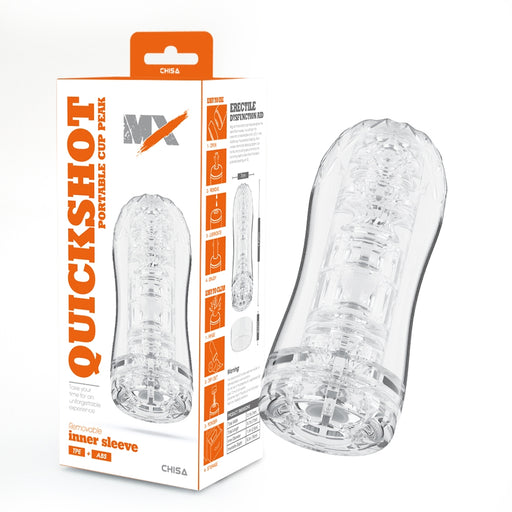 Chisa - Quickshot Portable Cup - Peak - Masturbador de copa - Transparente - Erotiekvoordeel.nl