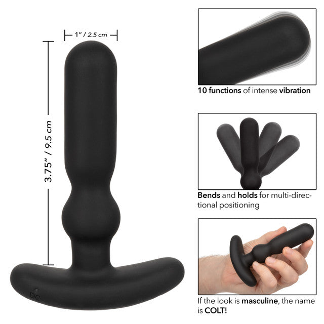 Colt - Anal-T - Oplaadbare Vibrerende Buttplug - Zwart-Erotiekvoordeel.nl