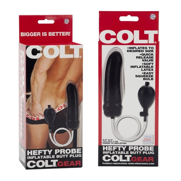Colt Gear - Hefty Probe Inflatable Butt Plug - Black-Erotiekvoordeel.nl