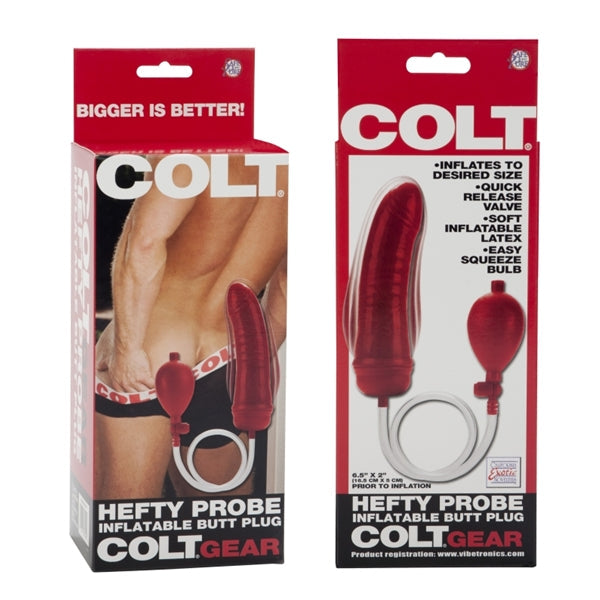 Colt Gear - Hefty Probe Inflatable Butt Plug - Red-Erotiekvoordeel.nl