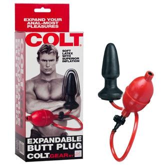 Calexotics - Colt - Opblaasbare Buttplug voor Beginners - Zwart/Rood-Erotiekvoordeel.nl