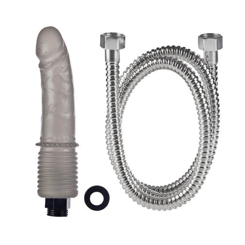 Colt - Shower Shot - Anaal Douche Opzetstuk met Dildo - Zilver-Erotiekvoordeel.nl