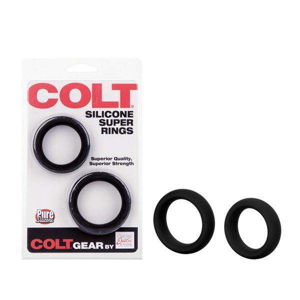 Colt - Siliconen Super Rings - Cockringen Set - Zwart-Erotiekvoordeel.nl