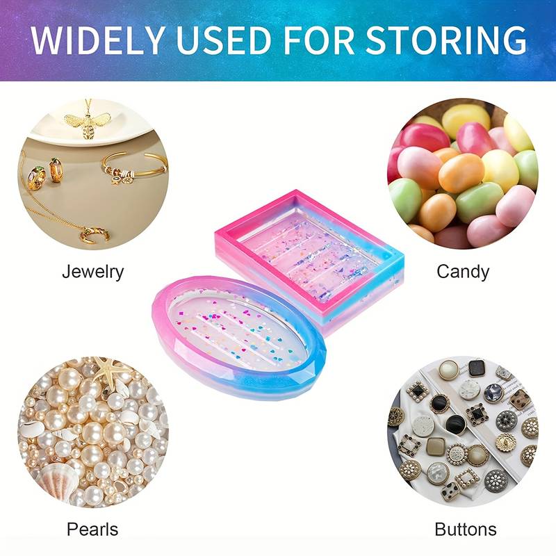 Craftylicious - Siliconen mal - Epoxy - Resin - Jesmonite - Gietbeton - Zeepbakje Rechthoek-Erotiekvoordeel.nl