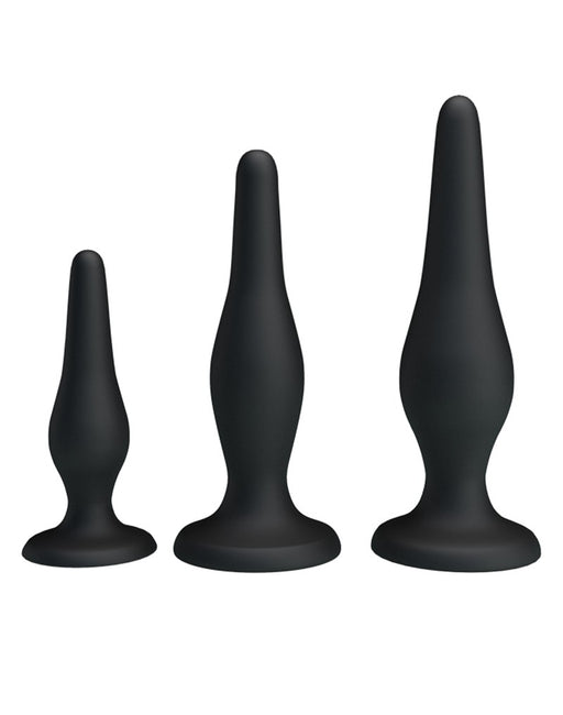 Crazy Bull - Butt Plug Anal Training Set - Star Brothers - Black-Erotiekvoordeel.nl