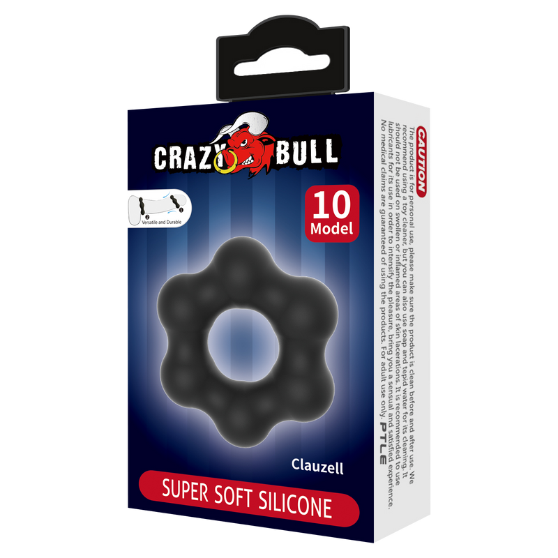 Crazy Bull - Clauzell - Anneau pénien - Modèle 10 - Noir-Erotiekvoordeel.nl