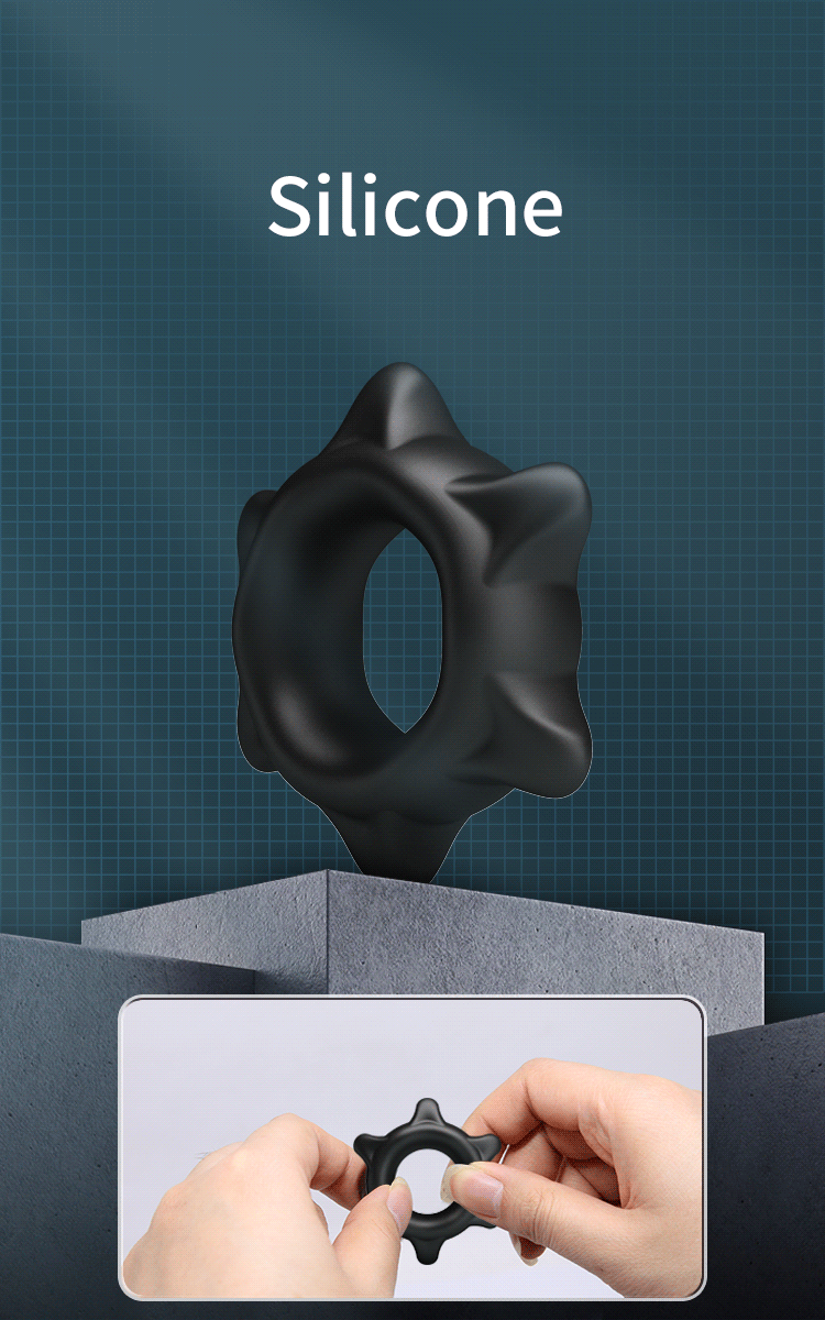 Crazy Bull - Ethaniel - Anneau pénien en silicone ultra-doux - Modèle 11 - Noir-Erotiekvoordeel.nl