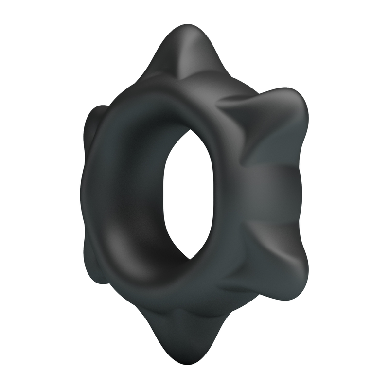 Crazy Bull - Ethaniel - Anneau pénien en silicone ultra-doux - Modèle 11 - Noir-Erotiekvoordeel.nl