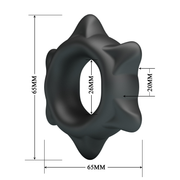 Crazy Bull - Ethaniel - Anneau pénien en silicone ultra-souple - Modèle 11 - Noir-Erotiekvoordeel.nl