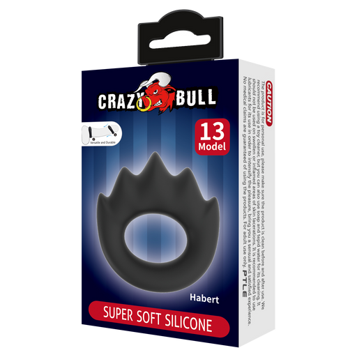 Crazy Bull - Habert - Anillo para el pene - Modelo 13 - Negro-Erotiekvoordeel.nl