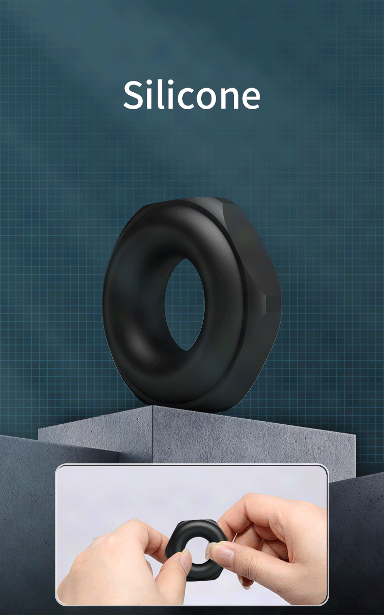 Crazy Bull - Jarvius - Super Soft Siliconen Cockring - Model 14 - Zwart-Erotiekvoordeel.nl