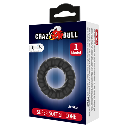 Crazy Bull - Jeriko - Anillo para el pene - Modelo 1 - Negro-Erotiekvoordeel.nl