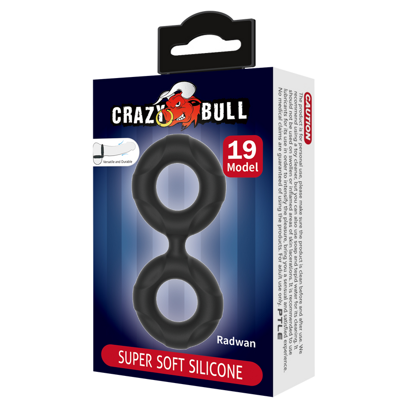 Crazy Bull - Radwan - Anneau pénien - Modèle 19 - Noir-Erotiekvoordeel.nl