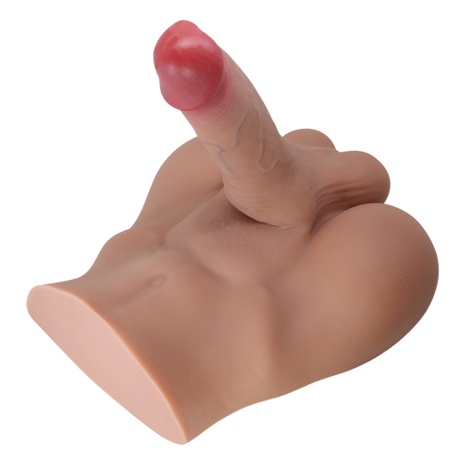 Crazy Bull - Rhyne - Masturbator met Buigzame Dildo - Lichte Huidskleur-Erotiekvoordeel.nl