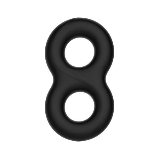 Crazy Bull - Anillo para el pene de silicona super suave - Modelo 17 - Negro-Erotiekvoordeel.nl