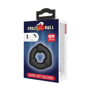 Crazy Bull - Anillo de silicona super suave - Modelo 7 - Negro-Erotiekvoordeel.nl