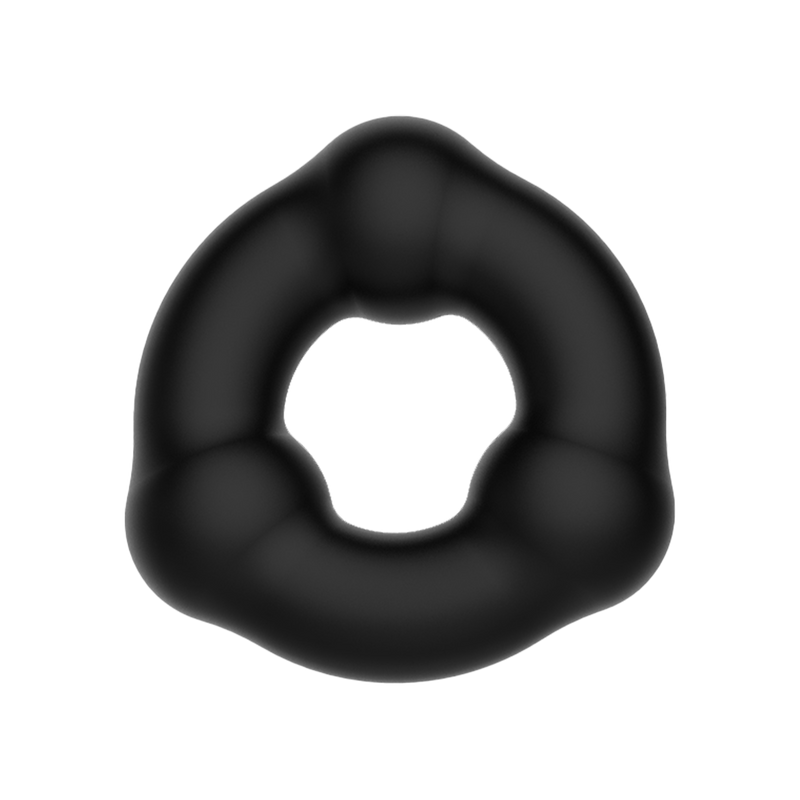 Crazy Bull - Anillo de silicona super suave - Modelo 7 - Negro-Erotiekvoordeel.nl