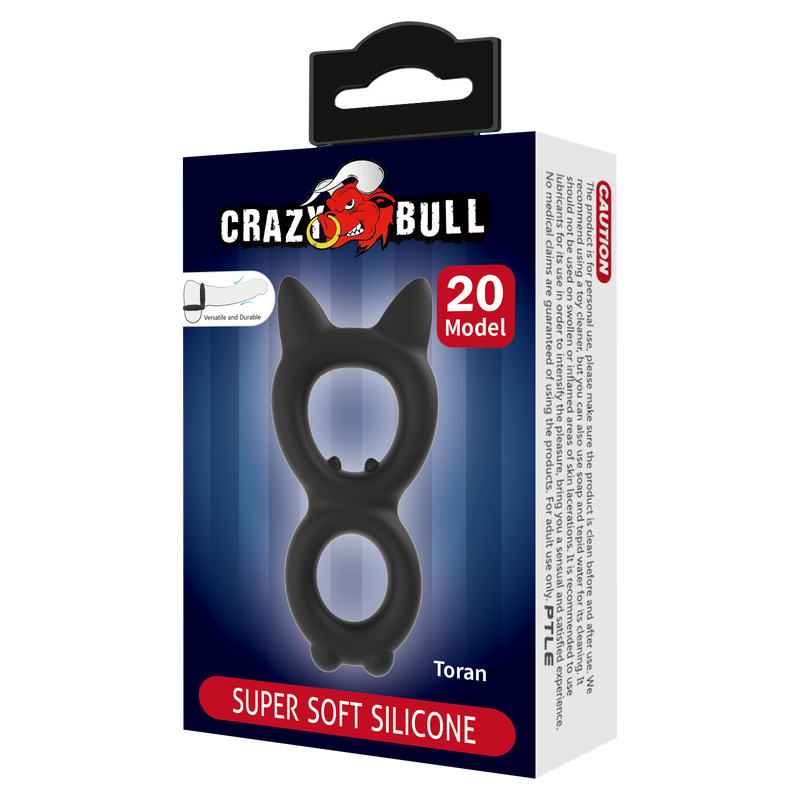 Crazy Bull - Toran - Pierścień Na Penisa - Model 20 - Czarny-Erotiekvoordeel.nl