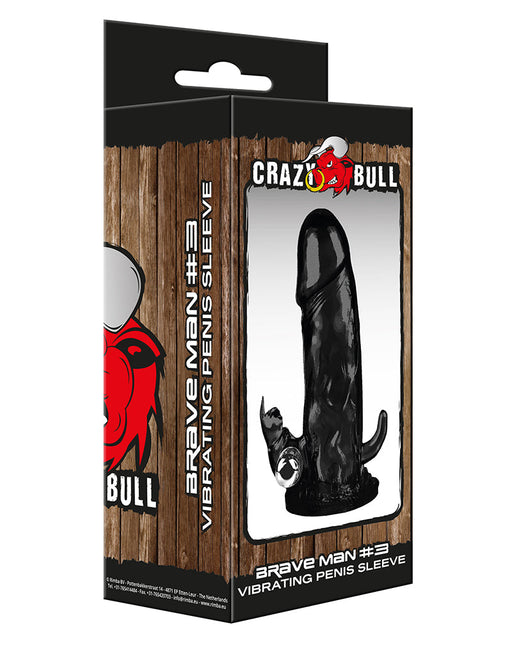 Crazy Bull - Vibrerende Penis Sleeve - Brave Man 3-Erotiekvoordeel.nl