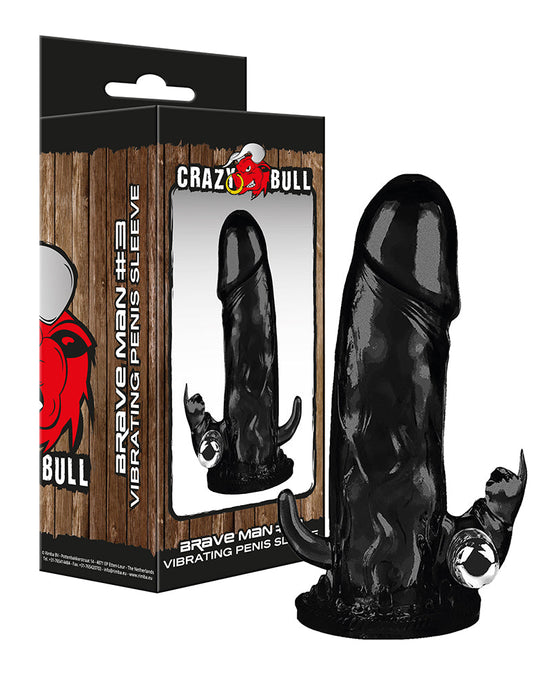 Crazy Bull - Vibrerende Penis Sleeve - Brave Man 3-Erotiekvoordeel.nl