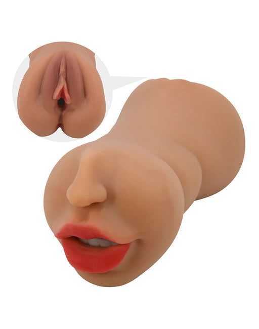 Crazy Bull - Zoey - Premium-Masturbator mit zwei Eingängen - mittlere Hautfarbe - Erotiekvoordeel.nl