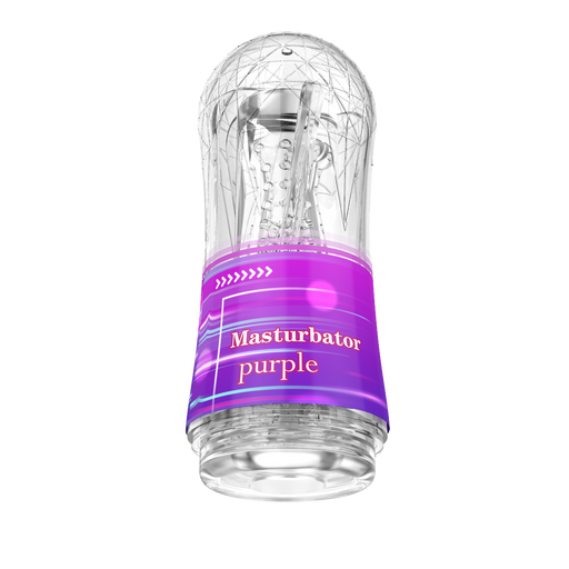 Masturbatore a coppa - Viola/Trasparente - Erotiekvoordeel.nl
