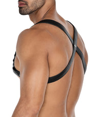 Cut4Men - Imbracatura pettorale - Imbracatura - 4WAY - Blu/Nero-Erotiekvoordeel.nl
