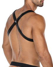 Cut4Men - Imbracatura pettorale - Imbracatura - 4WAY - Blu/Nero-Erotiekvoordeel.nl