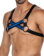 Cut4Men - Pettorale - Imbracatura - 4WAY - Blu/Nero-Erotiekvoordeel.nl