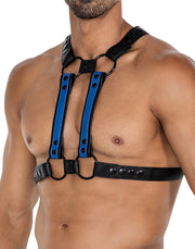 Cut4Men - Pettorale - Imbracatura - 4WAY - Blu/Nero-Erotiekvoordeel.nl