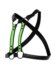 Cut4Men - Imbracatura pettorale - Imbracatura - 4WAY - Neon/Nero-Erotiekvoordeel.nl