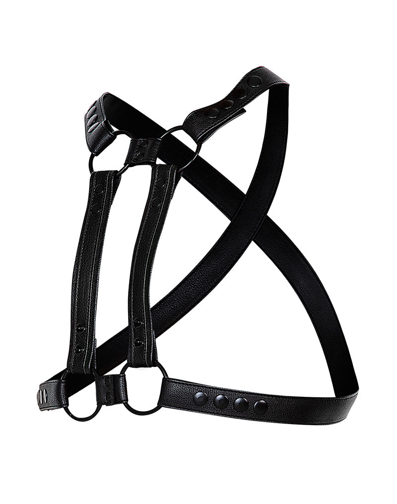 Cut4Men - Imbracatura pettorale - Imbracatura - 4WAY - Nero-Erotiekvoordeel.nl