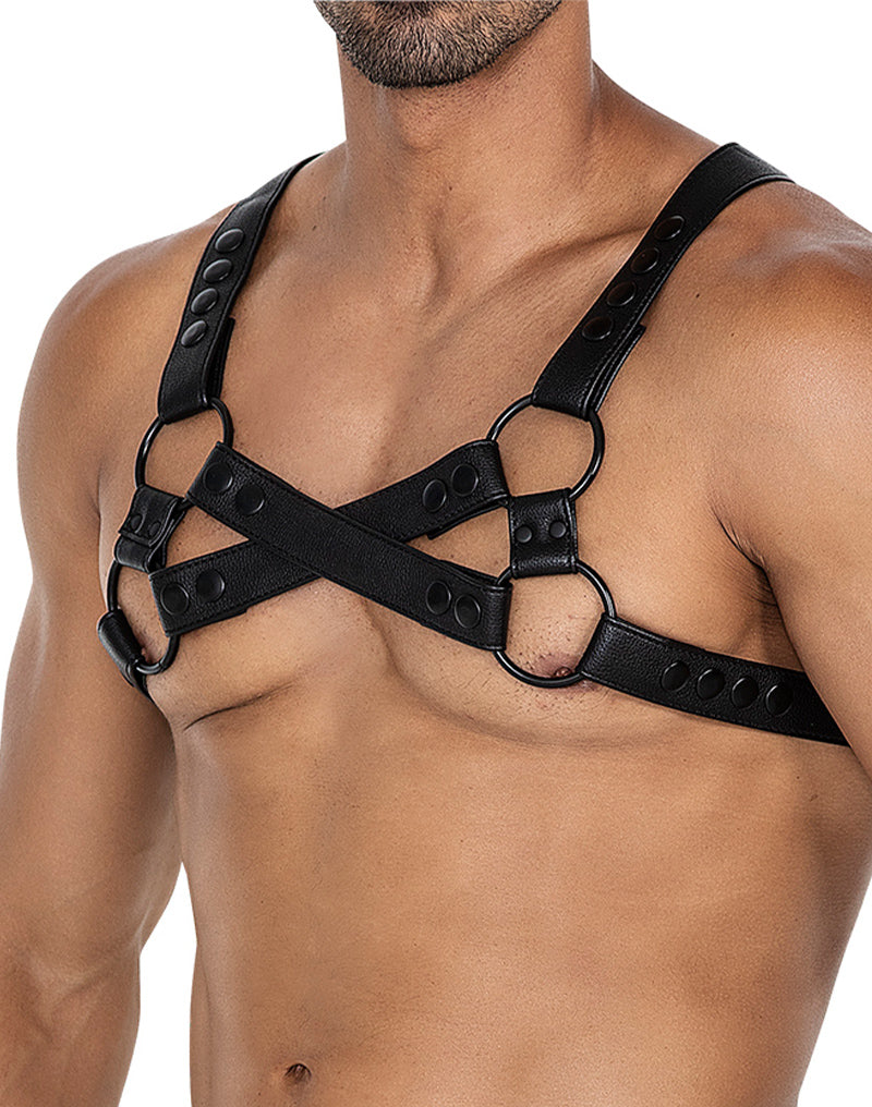Cut4Men - Imbracatura pettorale - Imbracatura - 4WAY - Nero-Erotiekvoordeel.nl