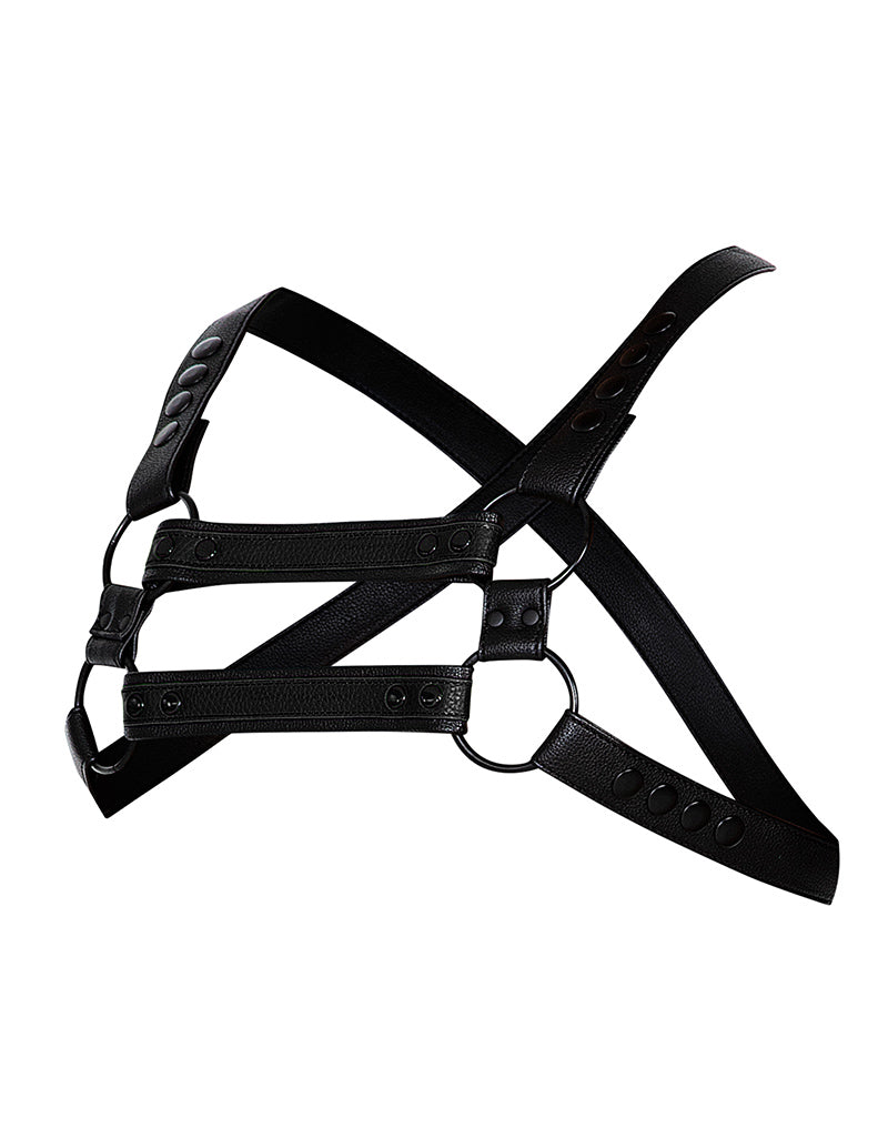Cut4Men - Imbracatura pettorale - Imbracatura - 4WAY - Nero-Erotiekvoordeel.nl