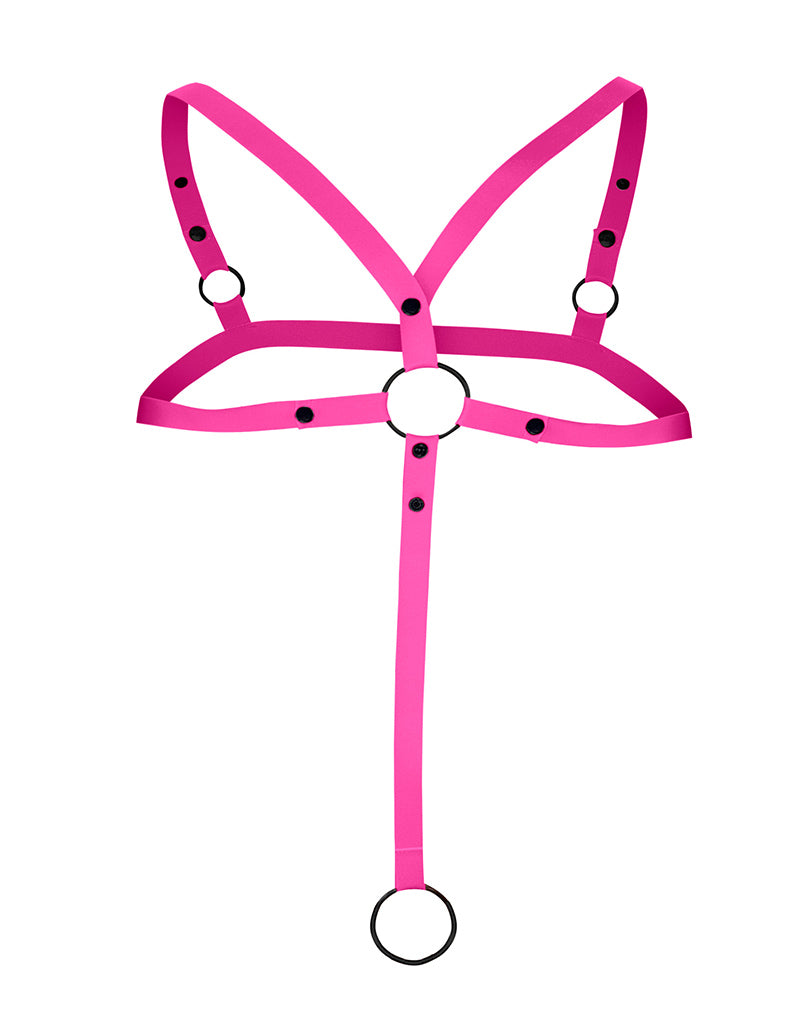 Cut4Men - Imbracatura incrociata con anello a C - Imbracatura - Rosa-Erotiekvoordeel.nl